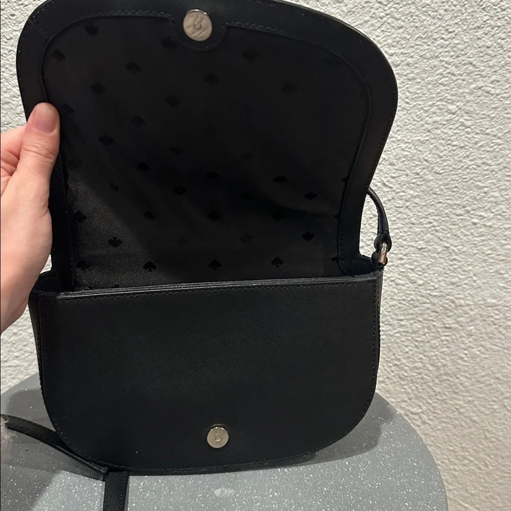Kate Spade Elegant Black Crossbody Bag 100% Cow Leather